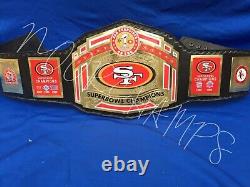 San Francisco 49ers SF Super Bowl Championship Belt Title Leather Brass 2mm