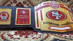 San Francisco 49ers SF Super Bowl Championship Belt Title Leather Brass 2mm