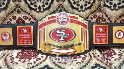 San Francisco 49ers SF Super Bowl Championship Belt Title Leather Brass 2mm