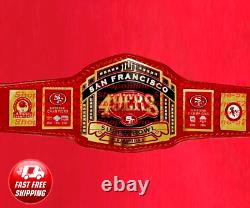 San Francisco 49ers SF Super Bowl Championship Title Belt Adult Size 2mm