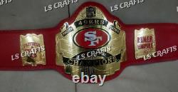 San Francisco 49ers SF Superbowl Championship Belt Adult Size 2MM Brass Plated