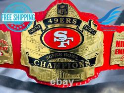 San Francisco 49ers SF Superbowl Championship Belt Adult Size Brass Plated