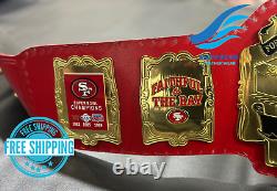 San Francisco 49ers SF Superbowl Championship Belt Adult Size Brass Plated