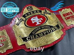 San Francisco 49ers SF Superbowl Championship Belt Adult Size Brass Plated