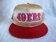 San Francisco 49ers Saloon Script Gold Satin New Era 59FIFTY Fitted Cap sz 8 hat