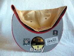 San Francisco 49ers Saloon Script Gold Satin New Era 59FIFTY Fitted Cap sz 8 hat