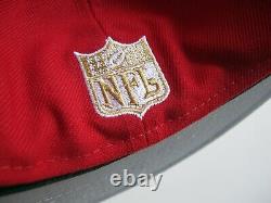 San Francisco 49ers Saloon Script New Era 59FIFTY Fitted Cap sz 8 hat rare vtg