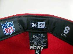 San Francisco 49ers Saloon Script New Era 59FIFTY Fitted Cap sz 8 hat rare vtg