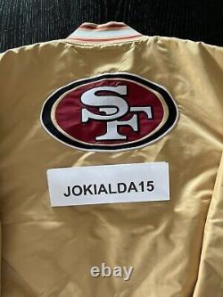 San Francisco 49ers Satin Jacket Gold NFL Team Apparel Men Size XL New NWT