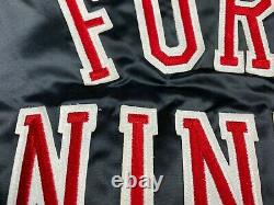 San Francisco 49ers Satin Jacket S Chalk Line Coat Black Football jersey hat VTG