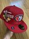 San Francisco 49ers Script Gold New Era 59FIFTY Fitted Cap sz 7 7/8 side patch