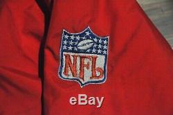 San Francisco 49ers Starter Heavy Parka Jacket Quilted Lining Hood Men Red L