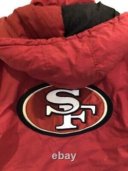 San Francisco 49ers Starter Jacket Removable Hood Mens Size Medium Vintage