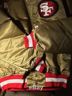 San Francisco 49ers Starter Pro Line Mens XL Satin Jacket rare VINTAGE NFL new