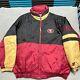 San Francisco 49ers Starter Puffer Jacket Mens XL Colorblock Full Zip Vintage 80