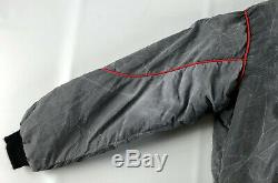 San Francisco 49ers Starter Snap Bomber Jacket Gray Marble Red Vintage Size L