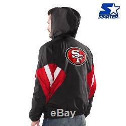 San Francisco 49ers Starter VINTAGE ENFORCER Hooded Half-Zip Pullover Jacket