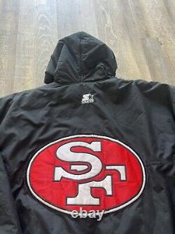 San Francisco 49ers Starter Vtg 90s NFL Football track jacket windbreaker Sz-L