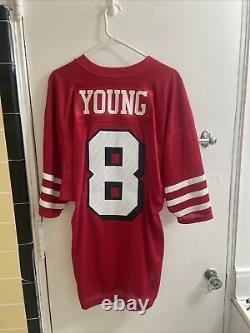 San Francisco 49ers Steve Young #8 Russell Athletic Red Stitched Jersey Mens 42