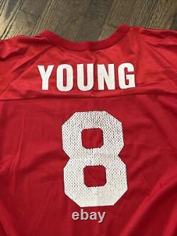 San Francisco 49ers Steve Young jersey mens size 48 Champion red