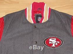 San Francisco 49ers Super Bowl Champions Wool Leather Varsity Jacket Mens Large