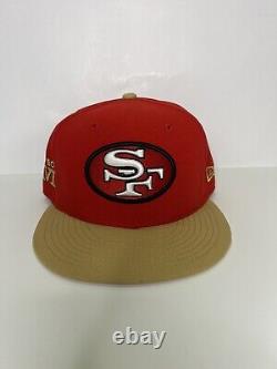 San Francisco 49ers Super Bowl New era 7 1/8 Fitted Hat XXIV XVI SF Hat Lot Of 4