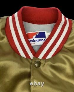 San Francisco 49ers Swingster Satin Starter Style Jacket NFL Vintage Men Large