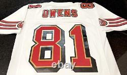 San Francisco 49ers Terrell Owens #81 Mitchell Ness White 1996 NFL Legacy Jersey
