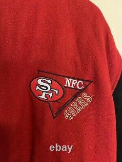 San Francisco 49ers Varsity Bomber Jacket/Coat Vintage 90s DeLong NFL Size Large