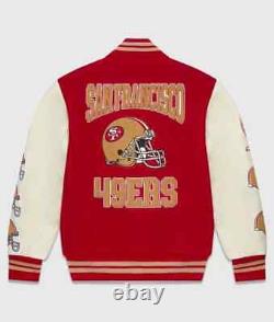 San Francisco 49ers Varsity Jacket Football-NFL Wool Varsity Jacket FREE SHIPP