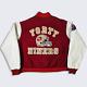 San Francisco 49ers Vintage 80s Chalk Line Varsity Jacket NFL Red Coat