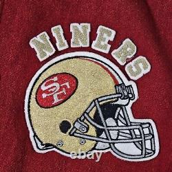 San Francisco 49ers Vintage 80s Chalk Line Varsity Jacket NFL Red Coat