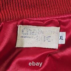 San Francisco 49ers Vintage 80s Chalk Line Varsity Jacket NFL Red Coat