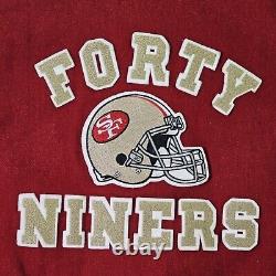 San Francisco 49ers Vintage 80s Chalk Line Varsity Jacket NFL Red Coat