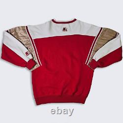 San Francisco 49ers Vintage 80s Starter Crewneck Sweatshirt Red, Gold & White