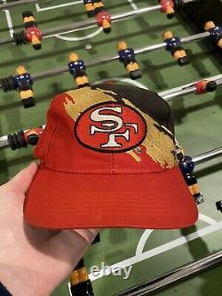 San Francisco 49ers Vintage 90's Logo Athletic Splash Wool Snapback Cap Hat