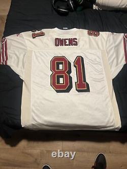 San Francisco 49ers Vintage Jersey Size 52 Owens Authentic NFL Adidas Niners