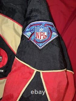 San Francisco 49ers Vintage Pro Player NFL Hooded Pullover Jacket Men Size Large