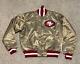 San Francisco 49ers Vintage Starter Gold Satin Bomber Jacket Size Medium M Worn