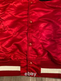 San Francisco 49ers Vintage Starter Jacket Size L Mens Red Satin Gold