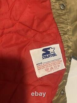 San Francisco 49ers Vintage Starter Jacket Size Large Gold Satin