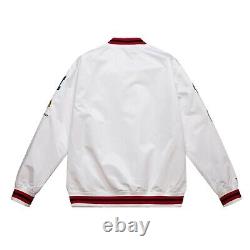 San Francisco 49ers White MITCHELL&NESS City Collection Lightweight Satin Jacket