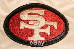 San Francisco 49ers White Satin Starter Jacket XXL