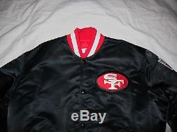 San Francisco 49ers White Starter Nylon/Satin Jacket Large 80's Rare Vintage