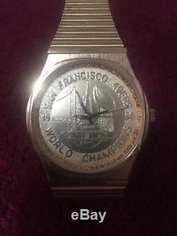 San Francisco 49ers World Champions 1984 Gold Colored Watch