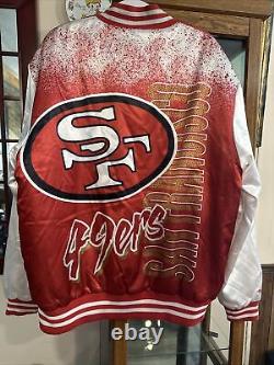 San Francisco 49ers chalk line jacket Mitchell and Ness