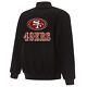 San Francisco Forty Niners (49ers) reversible all-wool jacket in black