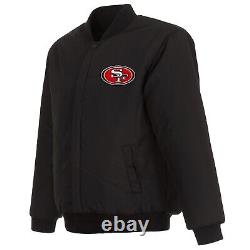 San Francisco Forty Niners (49ers) reversible all-wool jacket in black