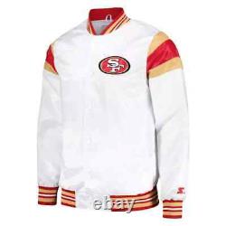 San Francisco Jacket 49ears Vintage Bomber White Satin Vintage Varsity Jacket