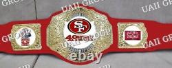 San Francisco SF 49ers Football NFL Championship Belt Adult Size 2MM Brass